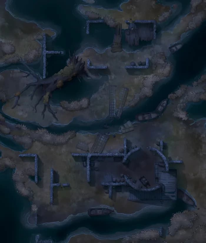 Smuggler's Fen map, Original Night Dark variant