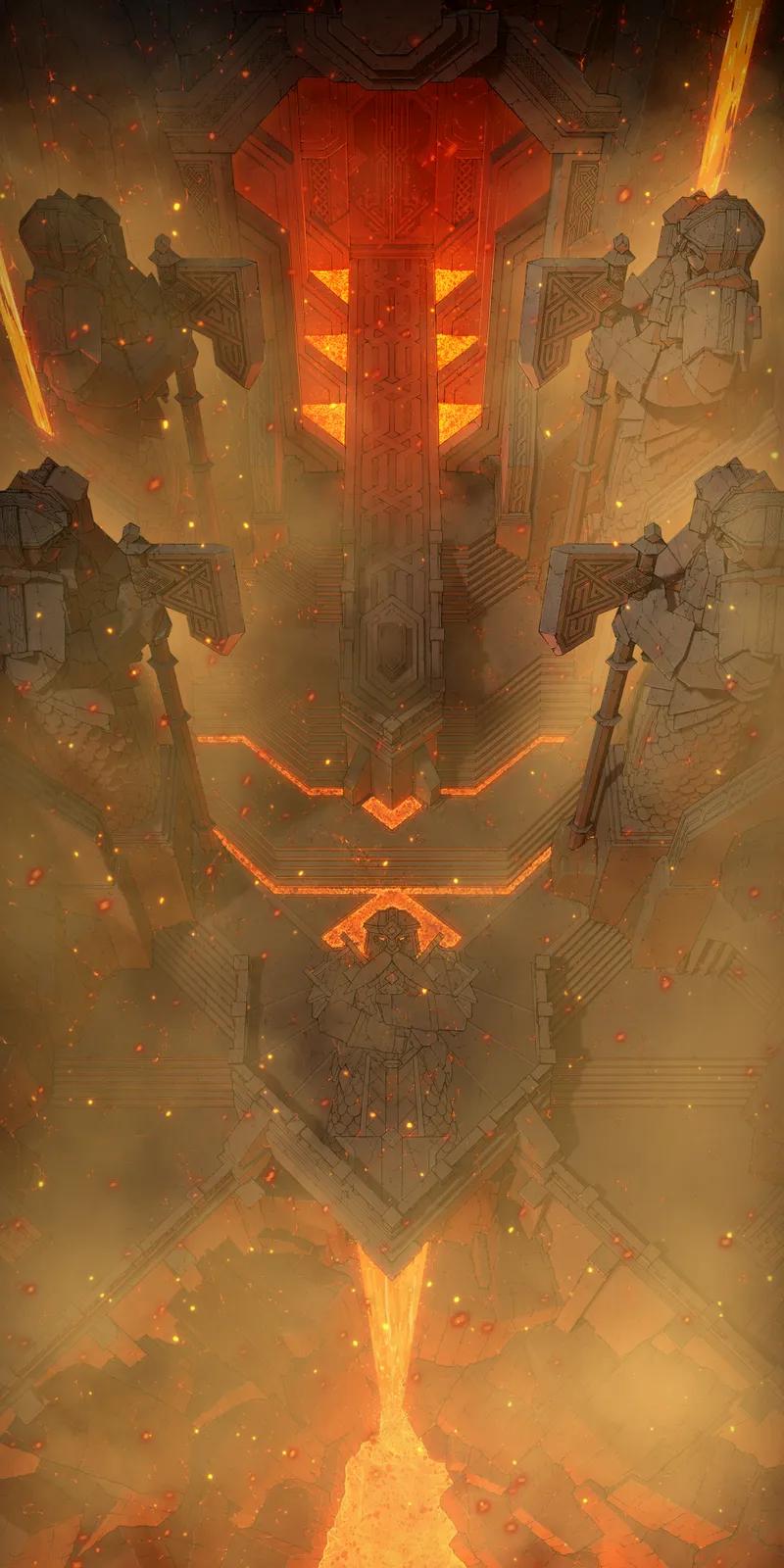 Dwarven Volcano Entrance map, Steam variant