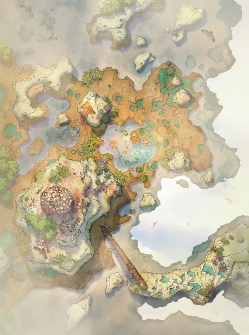 Siren's Shipwreck Shore map, Sky variant