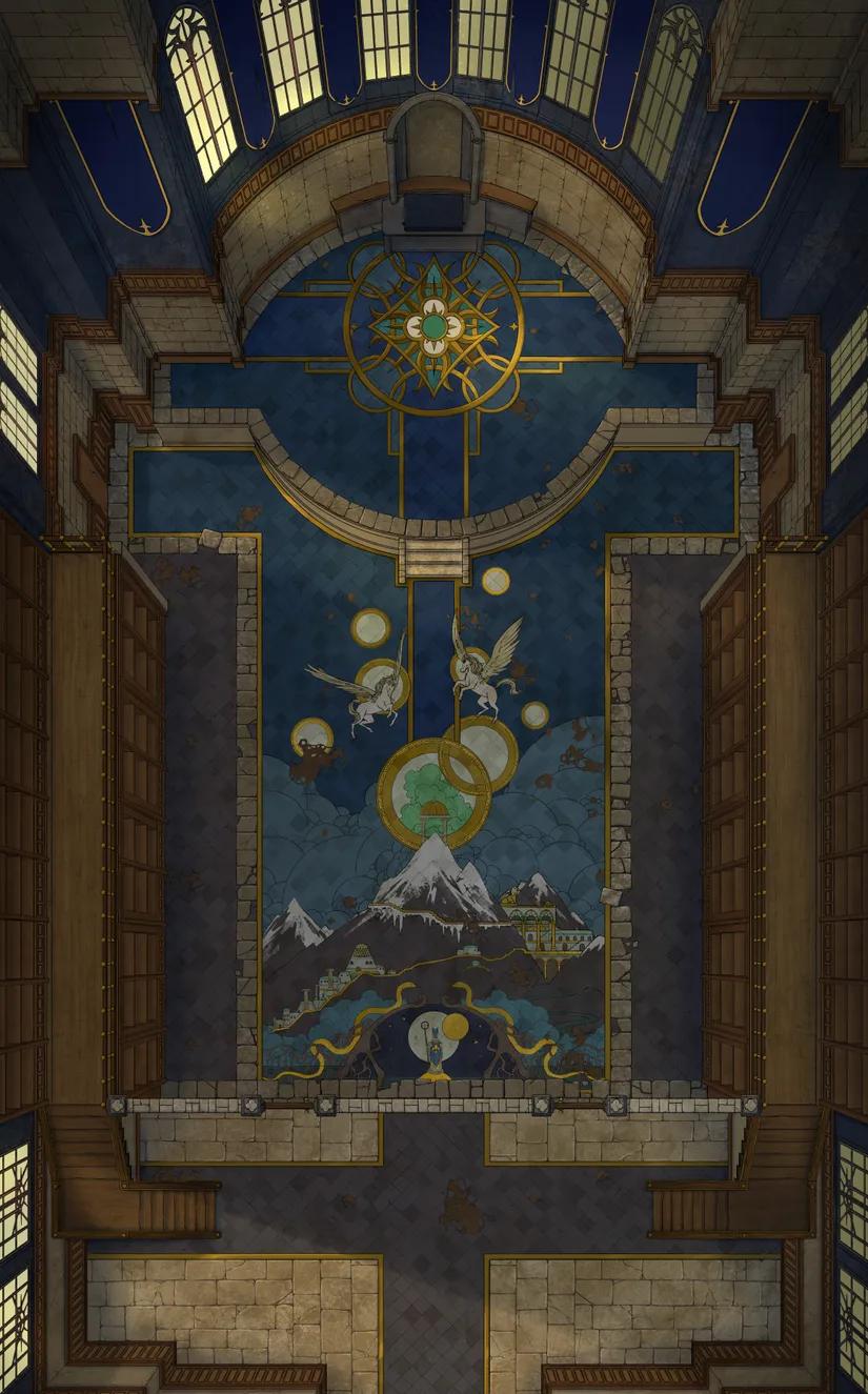 Celestial Chapel Interior map, Empty Day variant