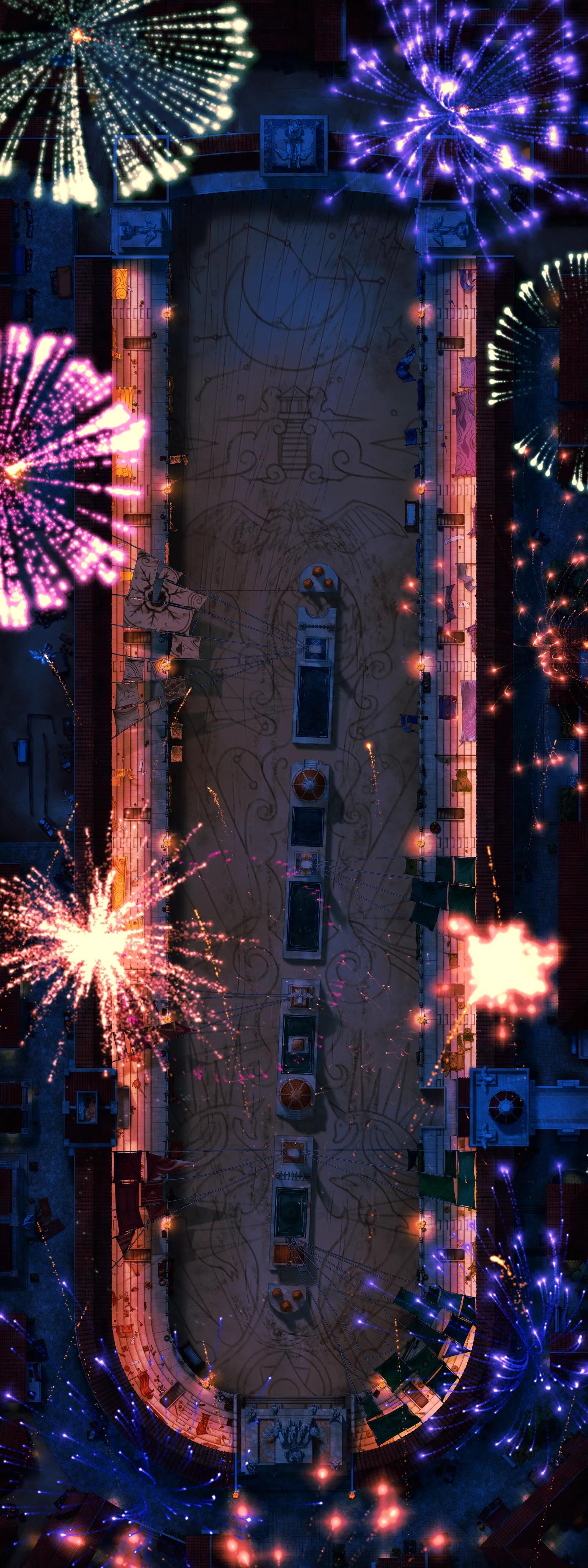 Hippodrome map, Fireworks variant