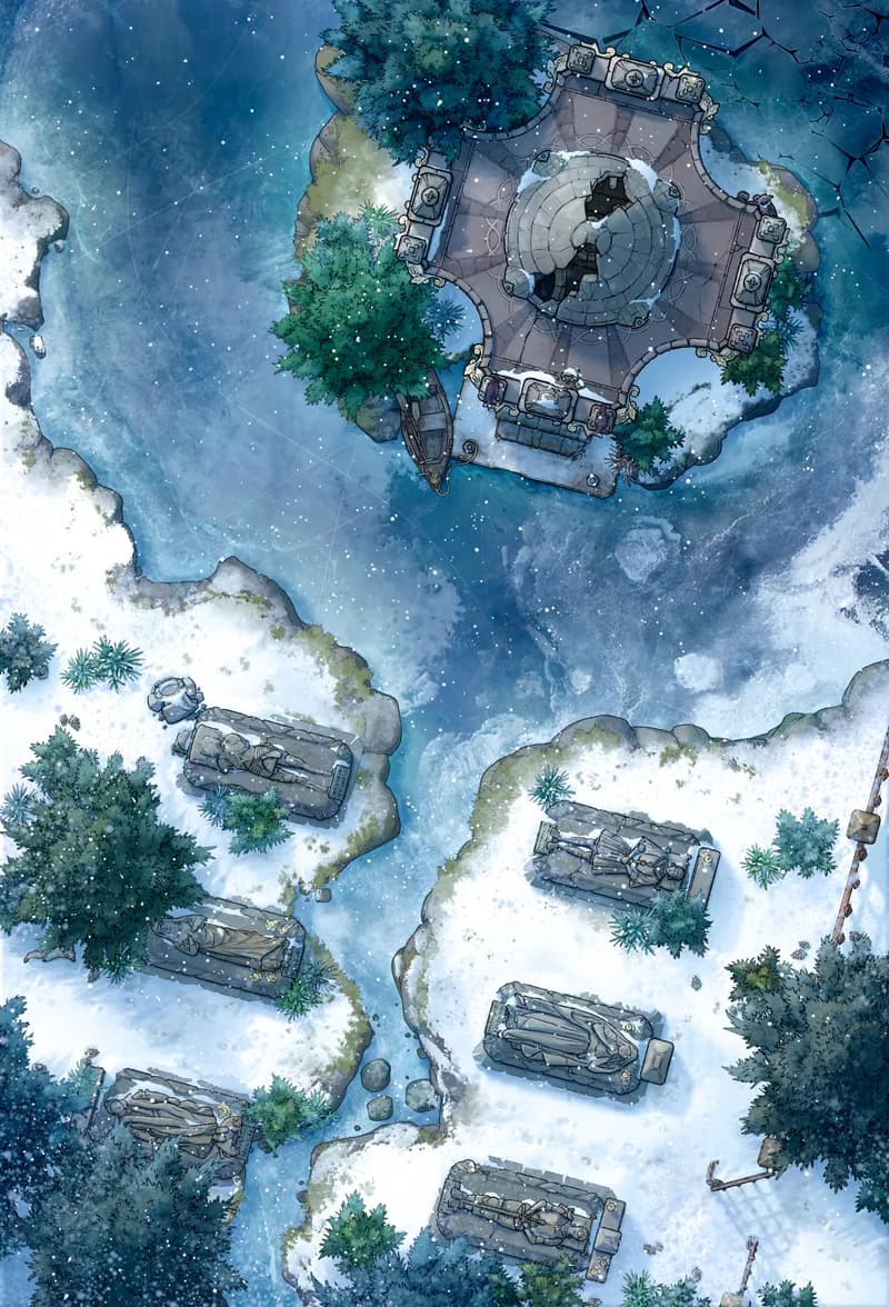 Frozen Tombs map, Frozen Lake variant
