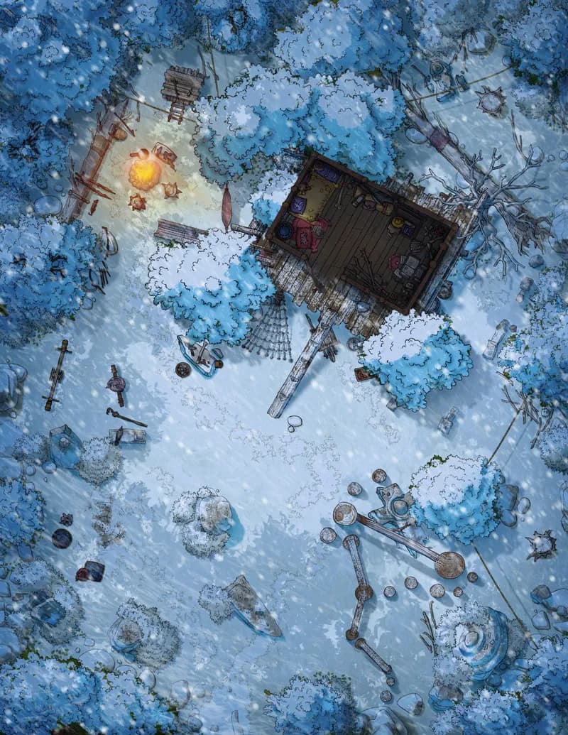 Young Adventurer's Hideout map, Winter variant