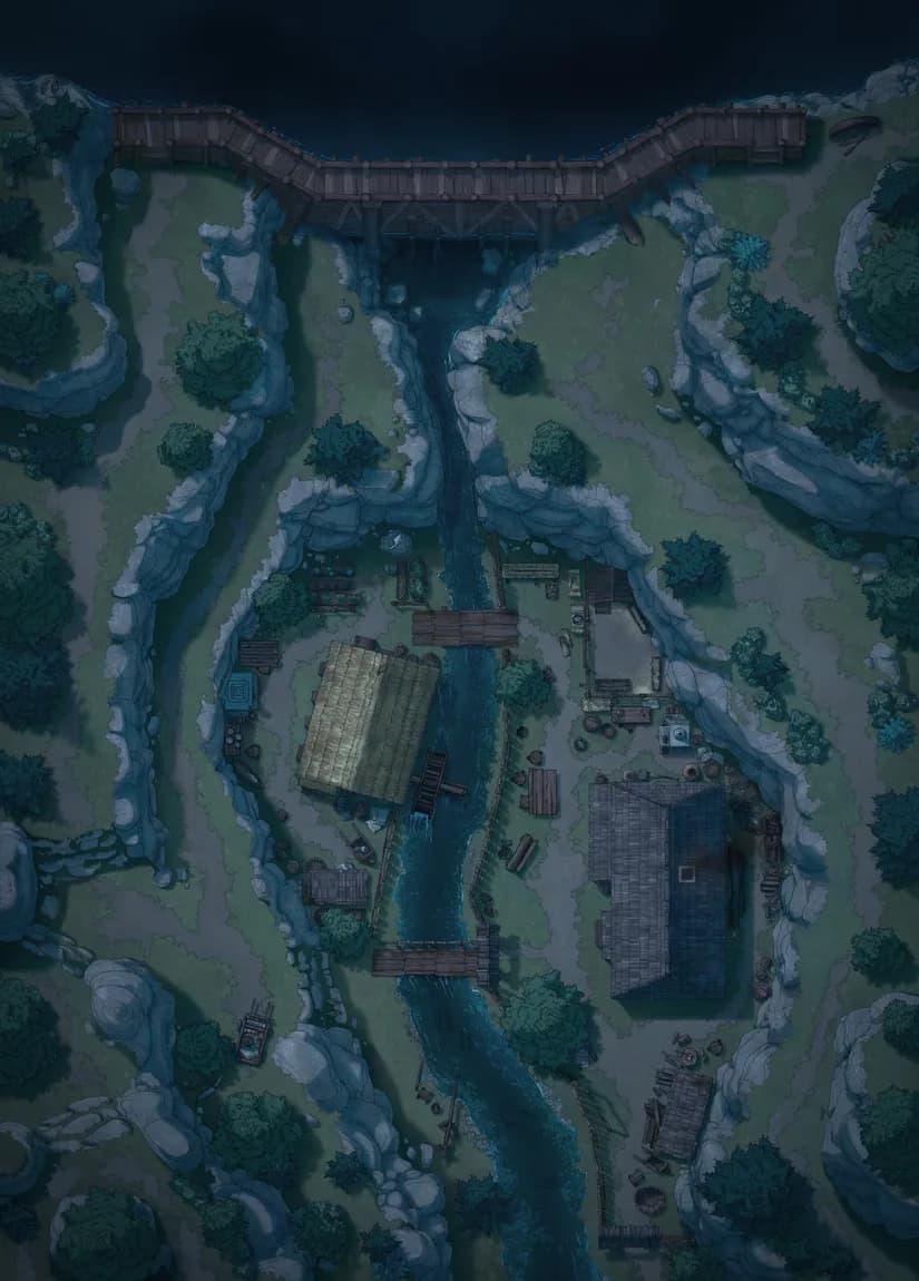 Riverside Mill map, Dark variant