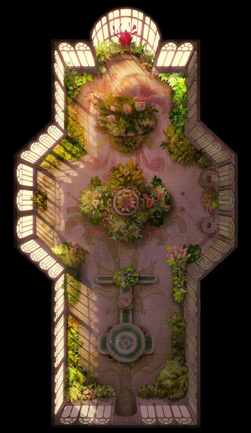 Victorian Greenhouse map, Sunset variant
