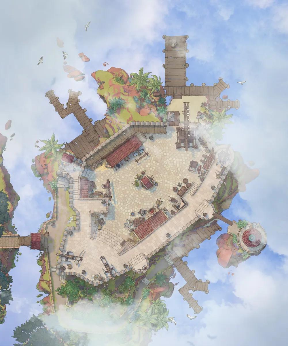 Templar Sea Fort map, Sky Island variant