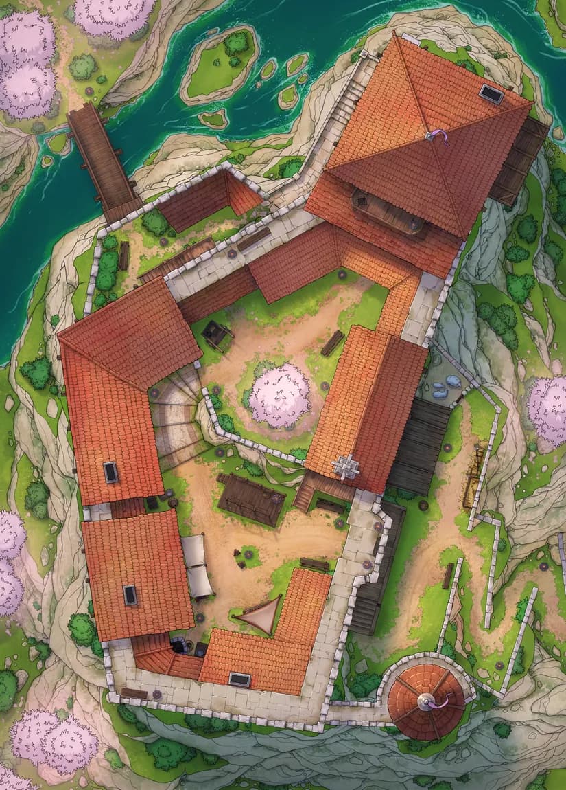 Island Toll Castle map, Spring variant