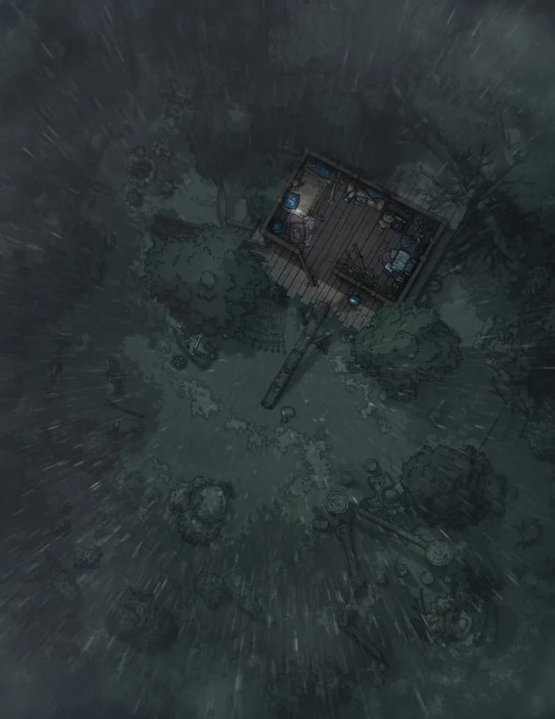 Young Adventurer's Hideout map, Rain variant