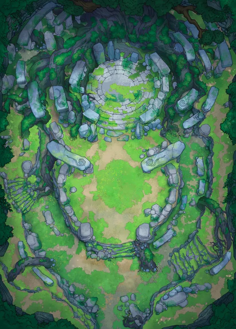 Mysterious Druid Grove map, Empty Day variant