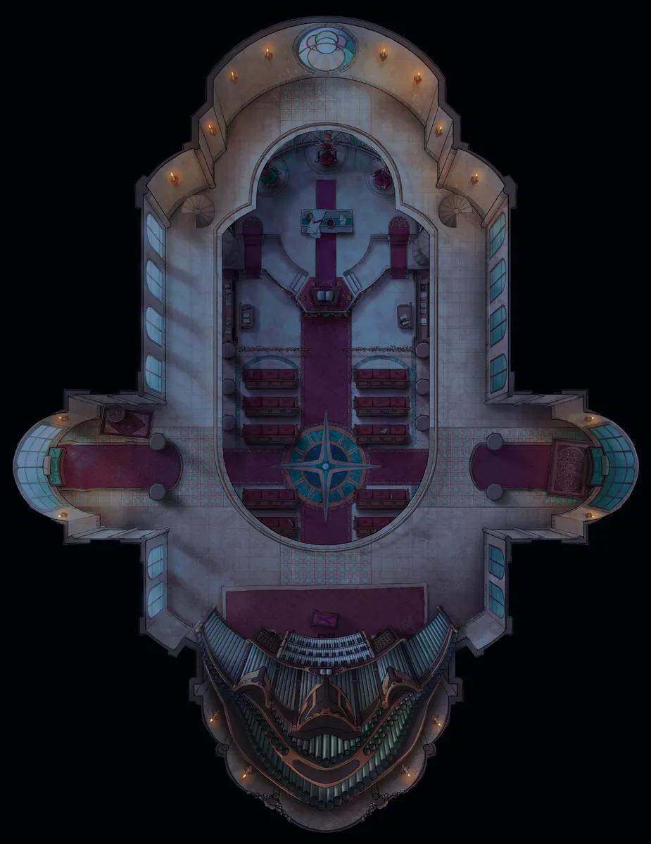 Solar Cathedral map, Light Night Top Floor variant