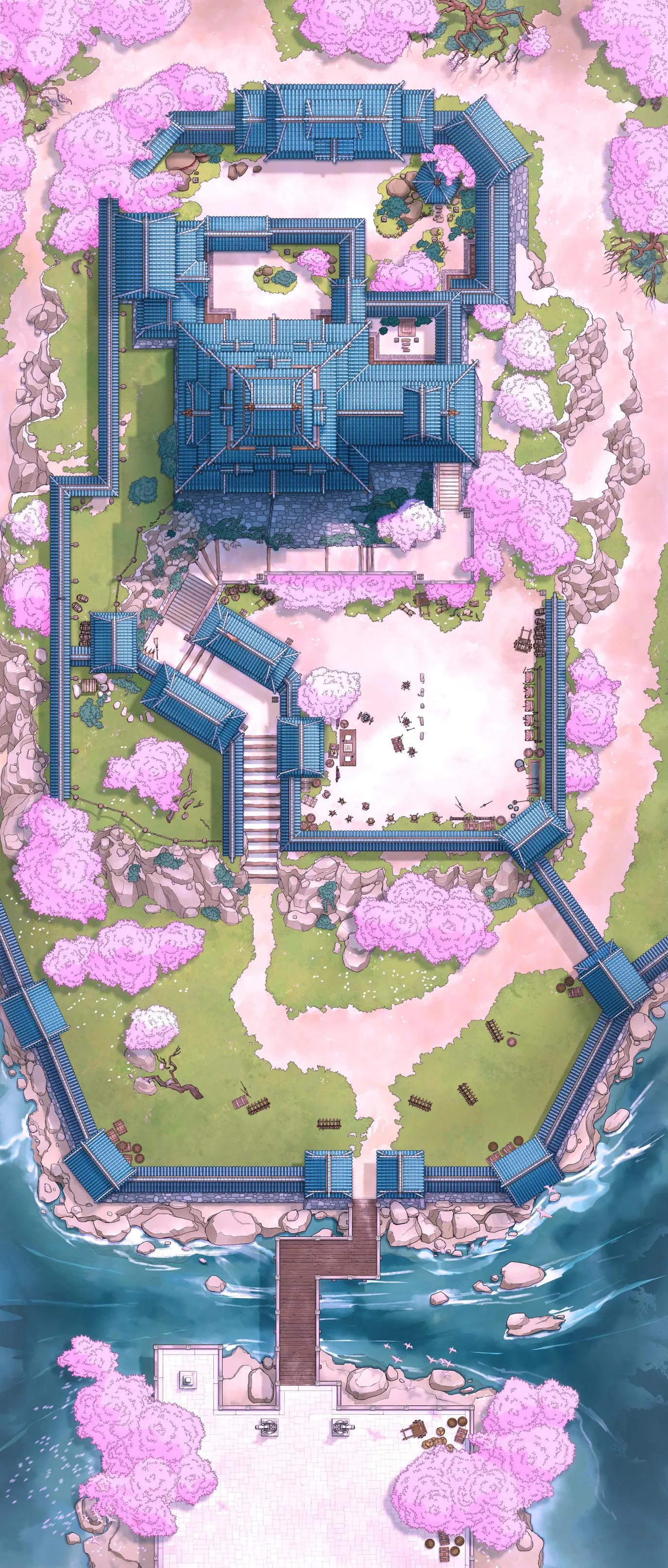 Japanese Castle Exterior map, Spring variant