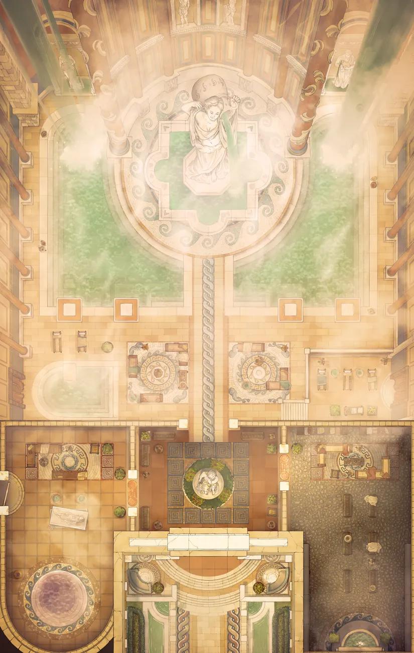 Imperial Bath Complex map, Sauna variant