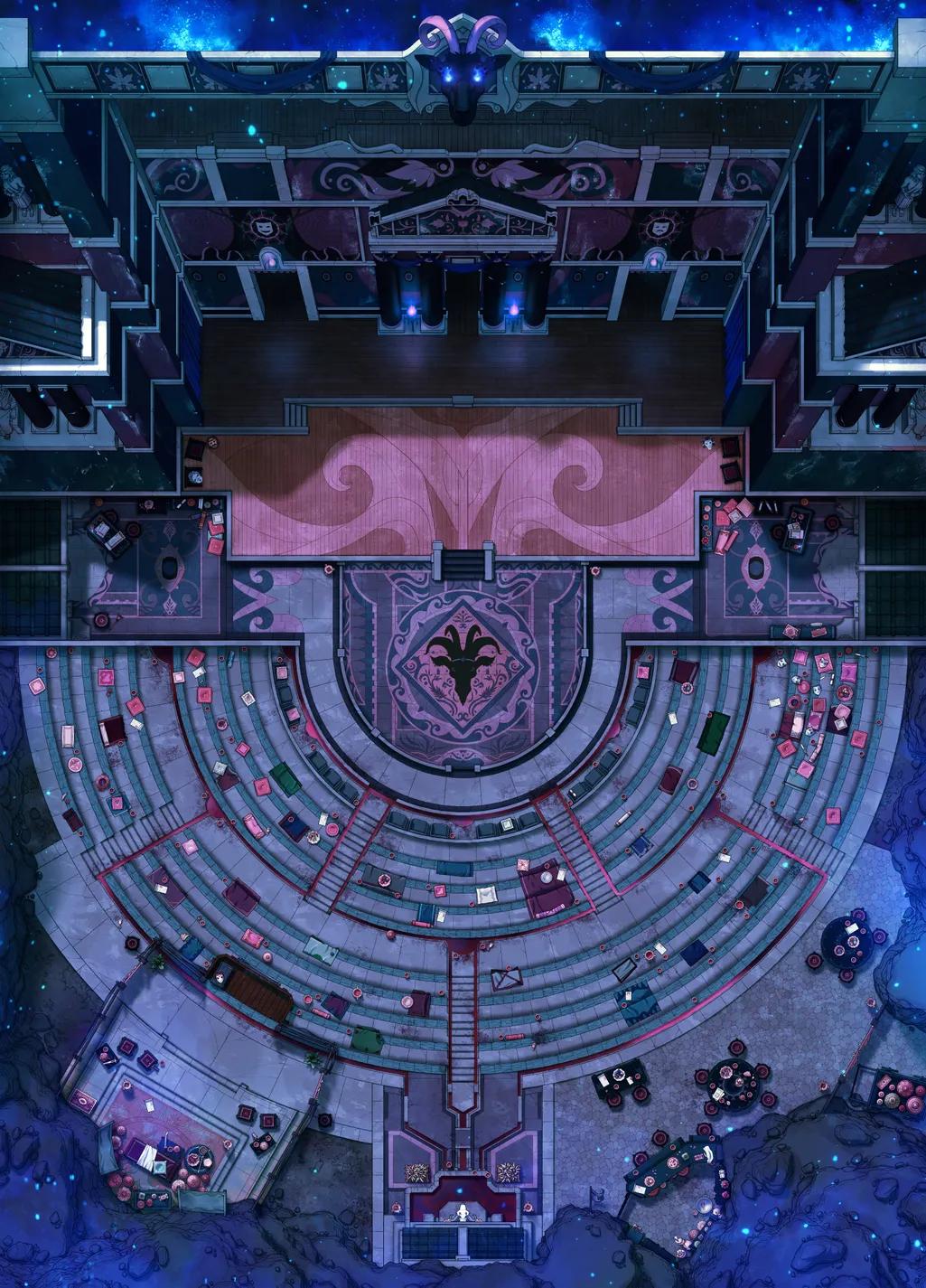 Affluent Amphitheatre map, Hades and Persephone variant