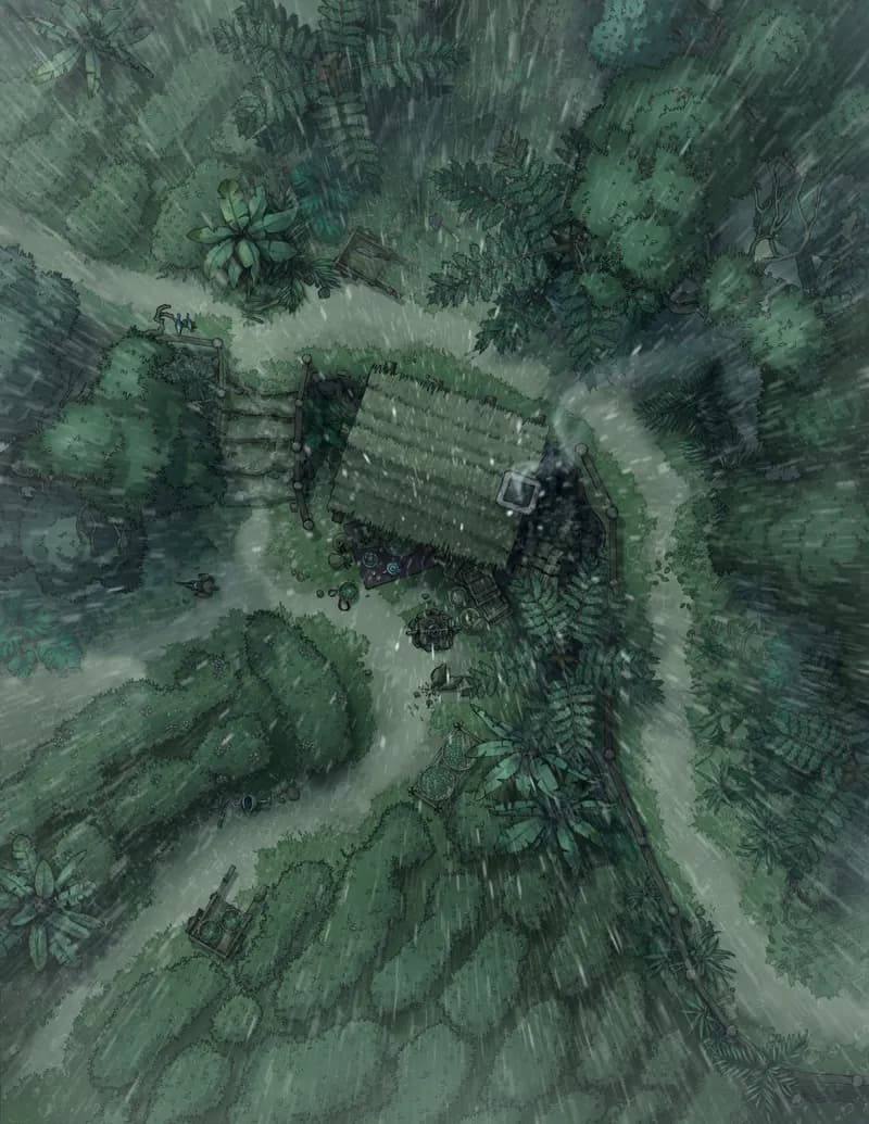 Secluded Tea Valley map, Rain variant
