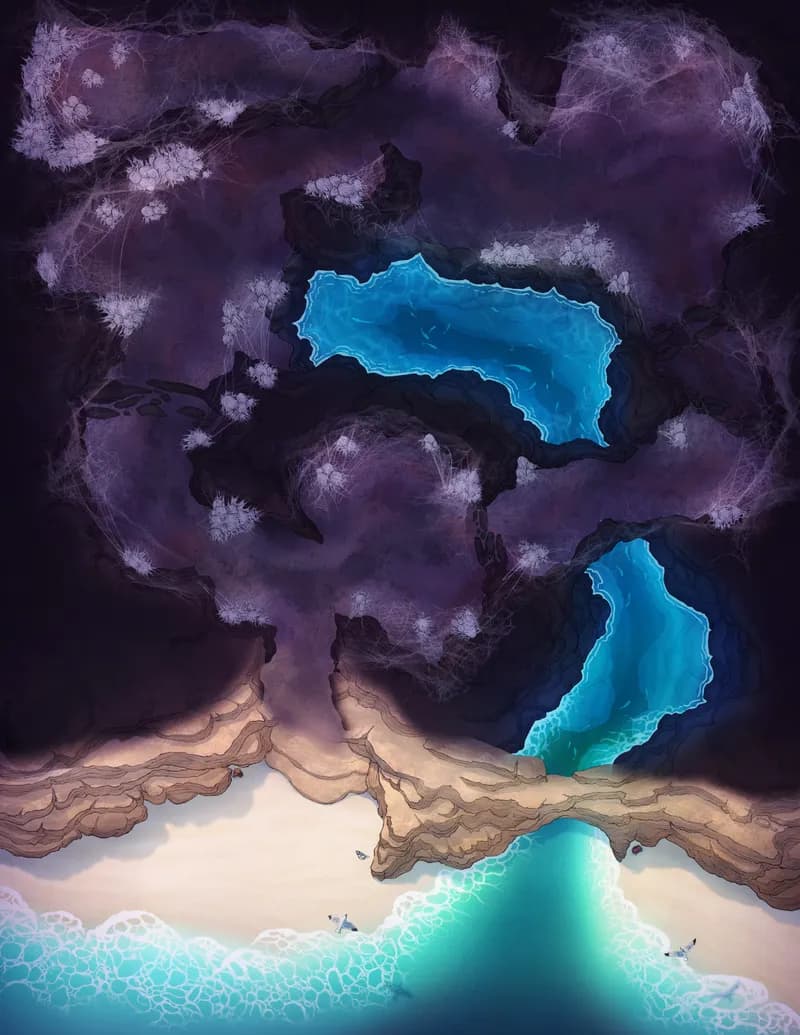 Coastal Caverns map, Spiders variant