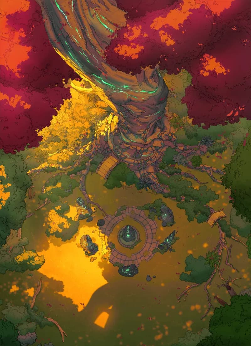 Sacred Grove map, Sunset variant