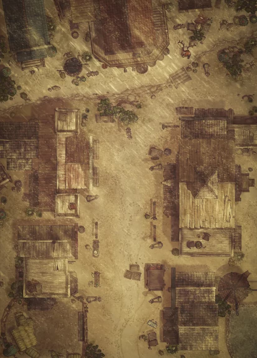 Wild West Town map, Sandstorm Exterior variant