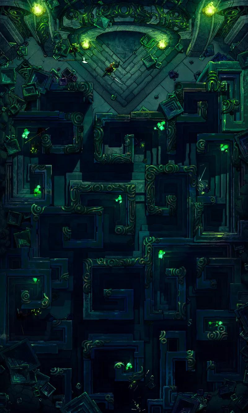 Bismuth Labyrinth map, Original Night variant