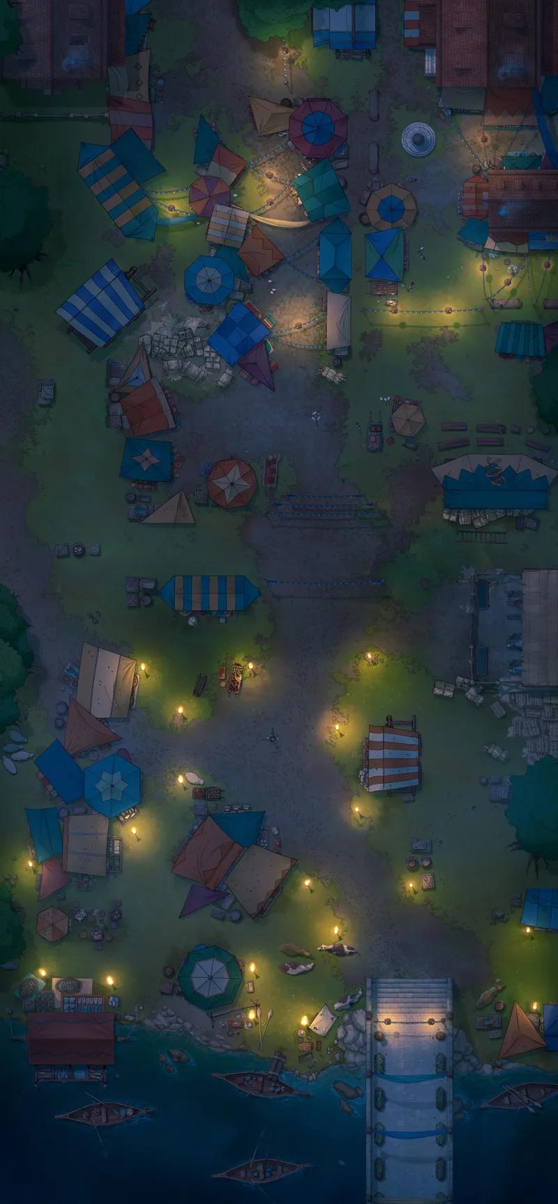 Market City Walls map, Village Market Night variant