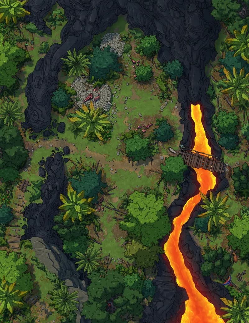 Jungle Lava Flow map, Duck Vs Crab variant
