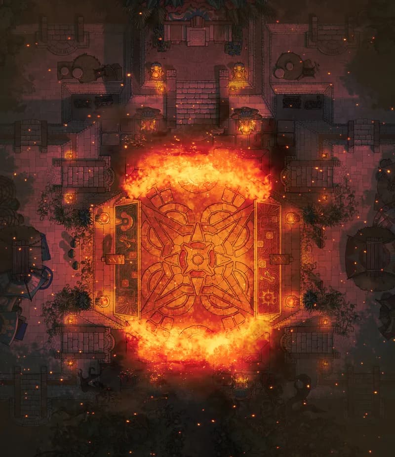 Sacred Ballcourt map, Ring of Fire variant