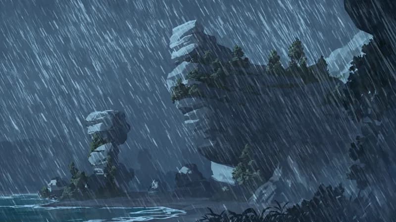 Tidal River map, Rain variant