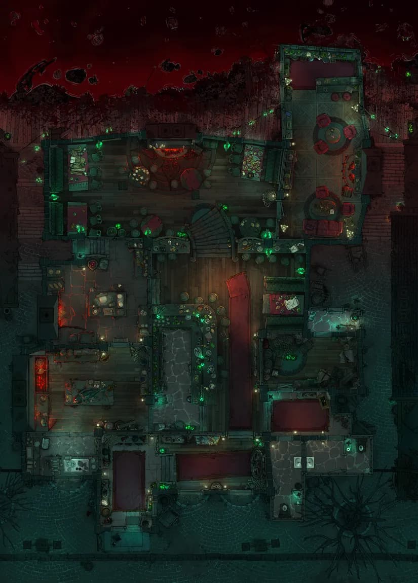 Haunted Dockside Tavern map, Blood Sea variant