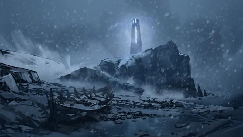 Chthonic Lighthouse map, Winter variant