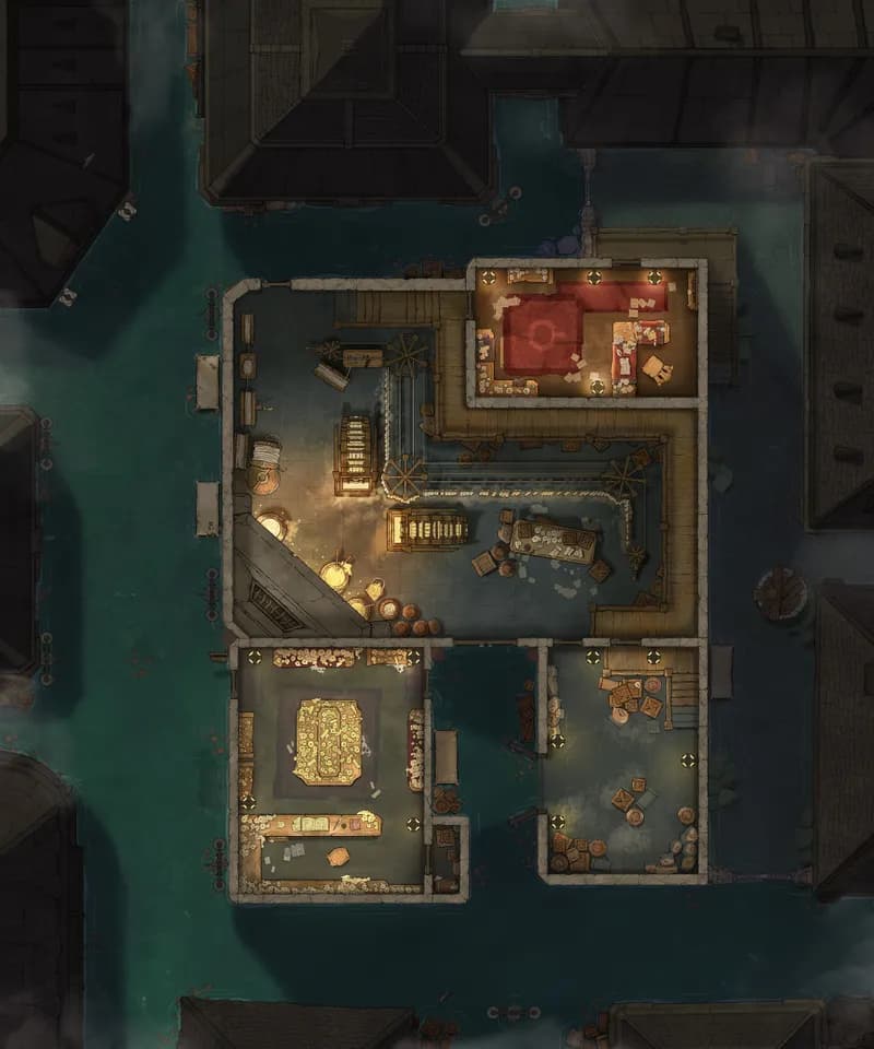 Candle Workshop map, Flood variant