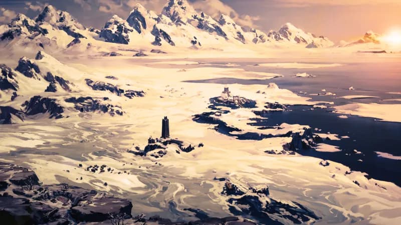 Arctic Tundra map, Sunset variant