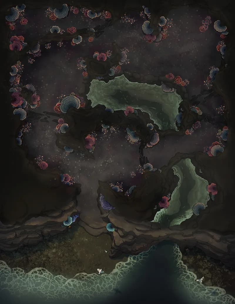 Coastal Caverns map, Fungus variant
