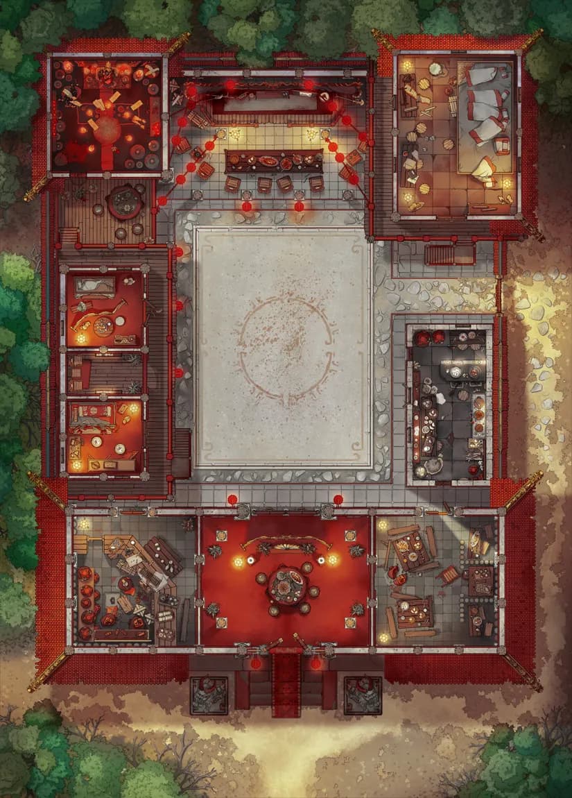 Wuxia Tavern map, Sparring Ring variant