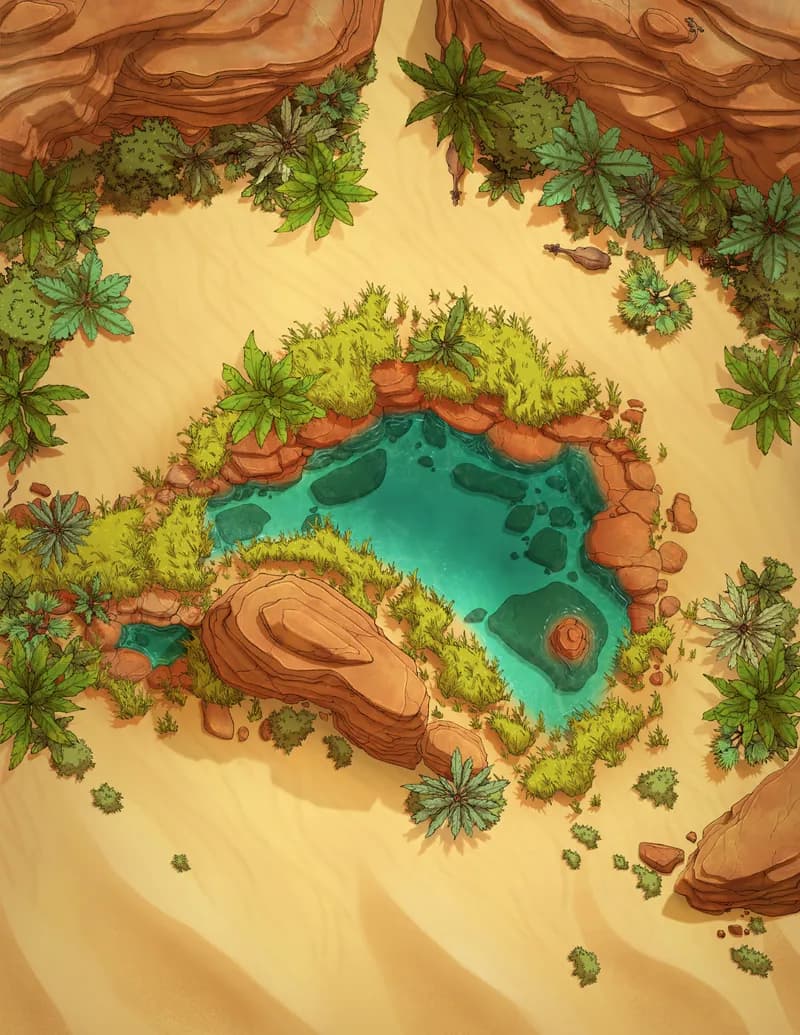Verdant Oasis map, Natural Day variant