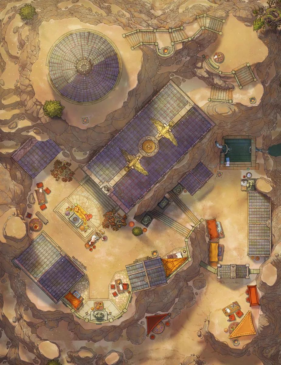 Temple of the Oracle map, Desert variant