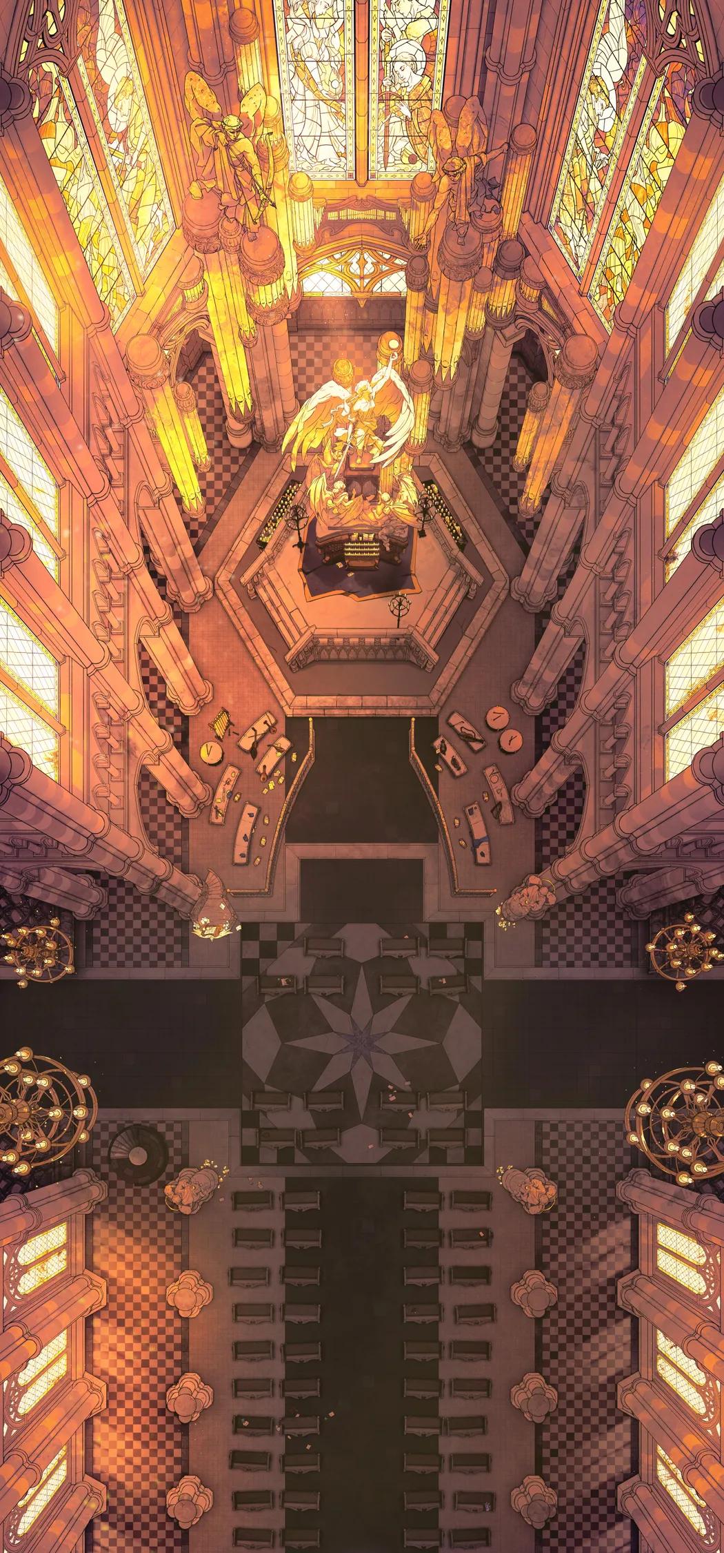 Grand Cathedral Interior map, Sunset variant