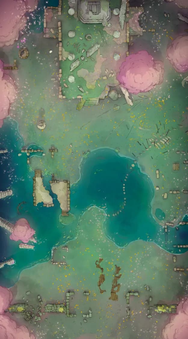 Ancient Battlefield map, Spring Day variant