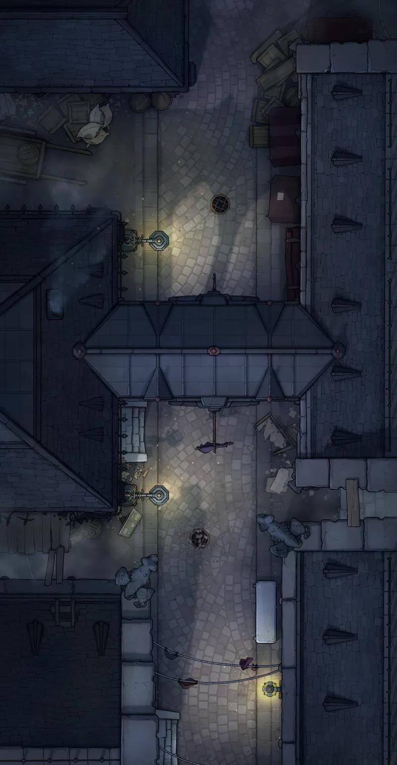 Dark Alleys map, Layout 1 Original Night variant