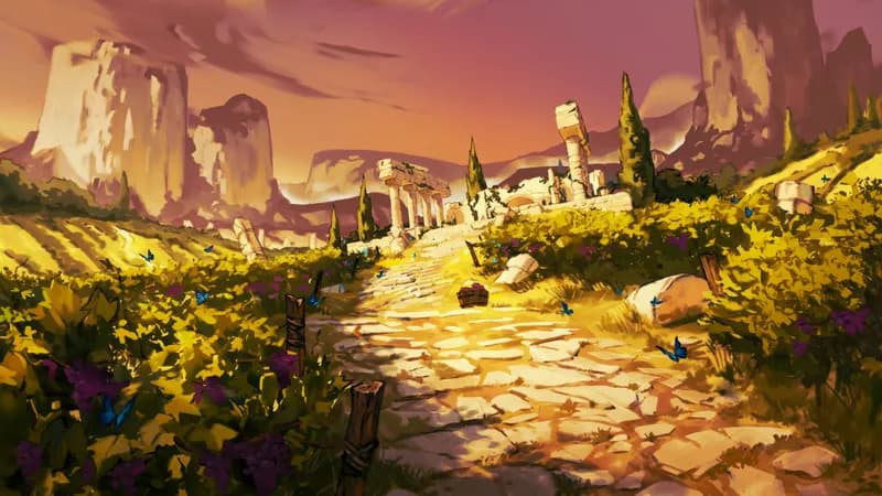 Fey Vineyard map, Sunset variant