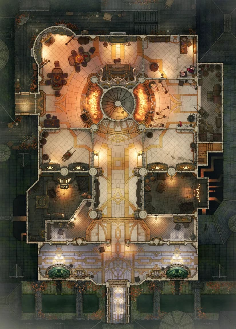 Calefactory map, Opulent variant