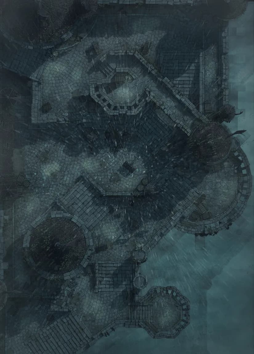 Castle Battlements map, Rain variant