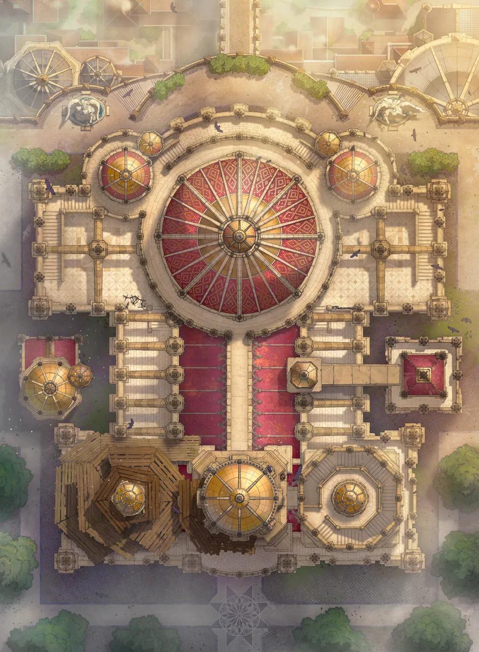 Golden Cathedral Rooftops map, Original Day variant