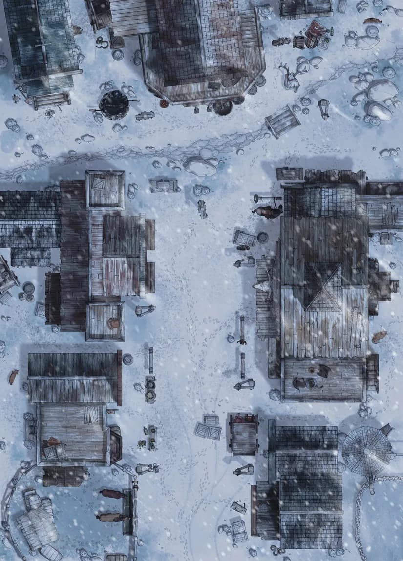 Wild West Town map, Winter Exterior variant