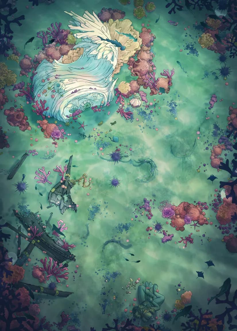 Coral Witch Cottage map, Sandy variant