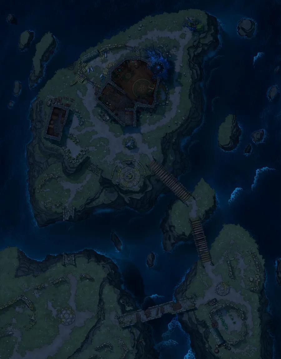Druid Islands map, Dark Interior variant