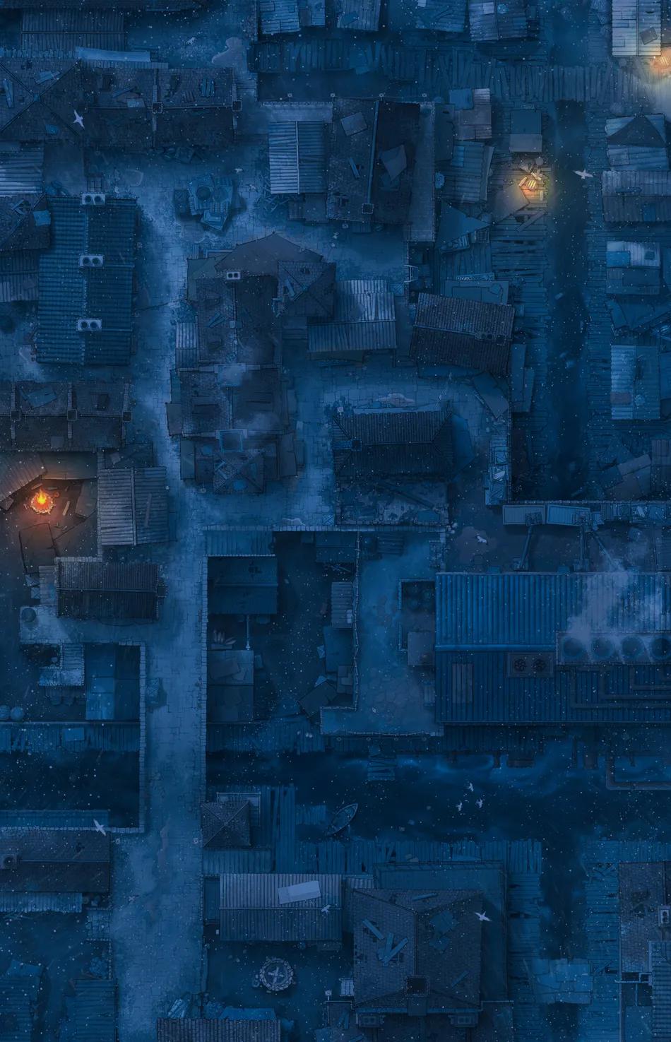 Slum District map, Winter Night variant
