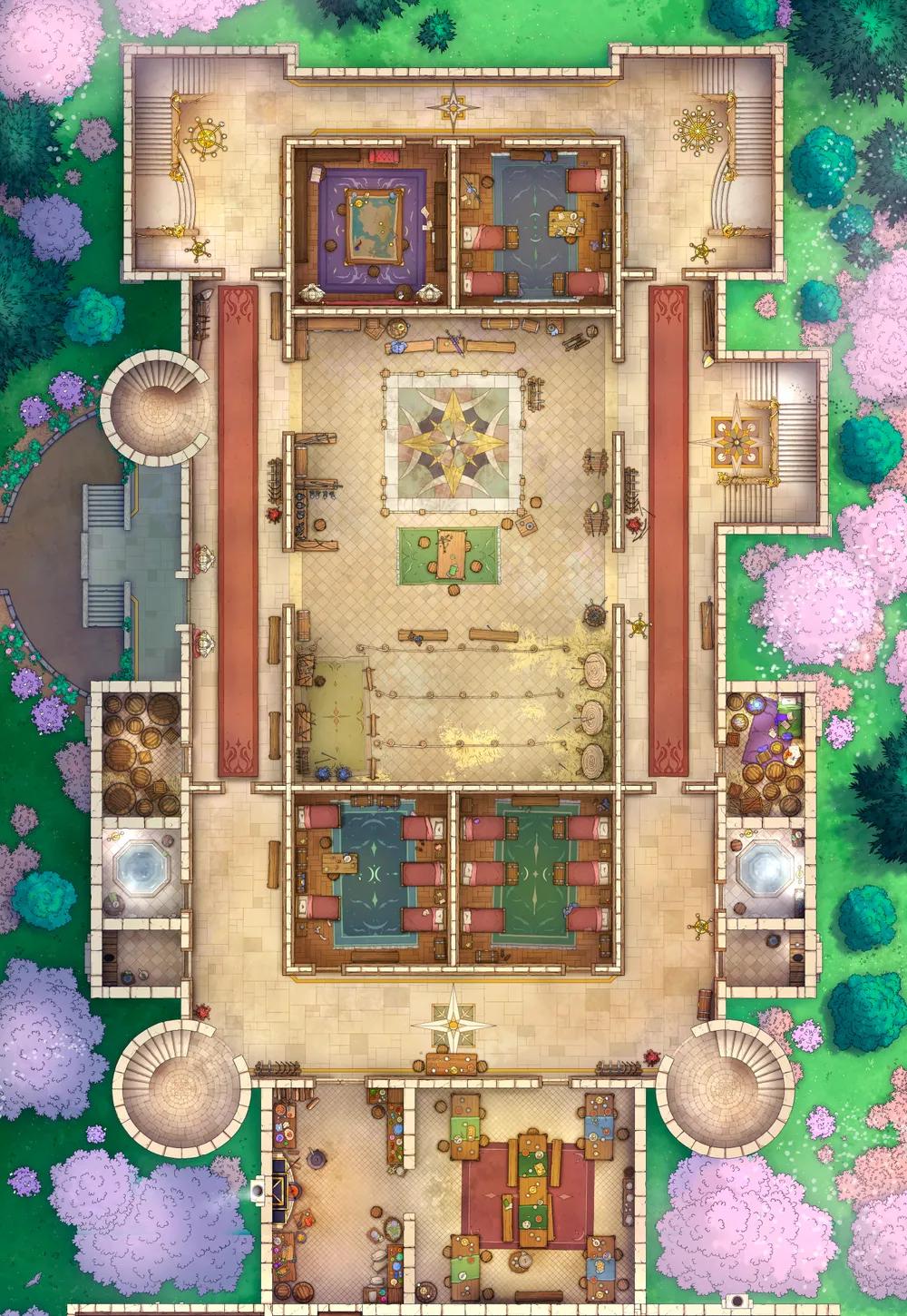 Palace Guard Chambers map, Spring variant