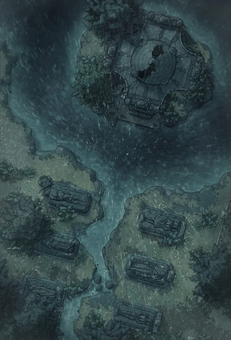Frozen Tombs map, Rain variant