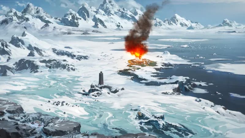 Arctic Tundra map, Castle Fire variant