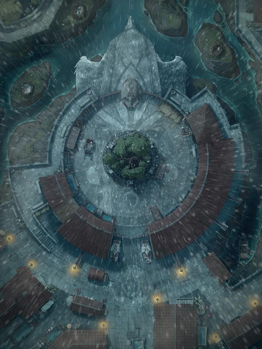 Hippogriff Postal Centre Exterior map, Rain variant