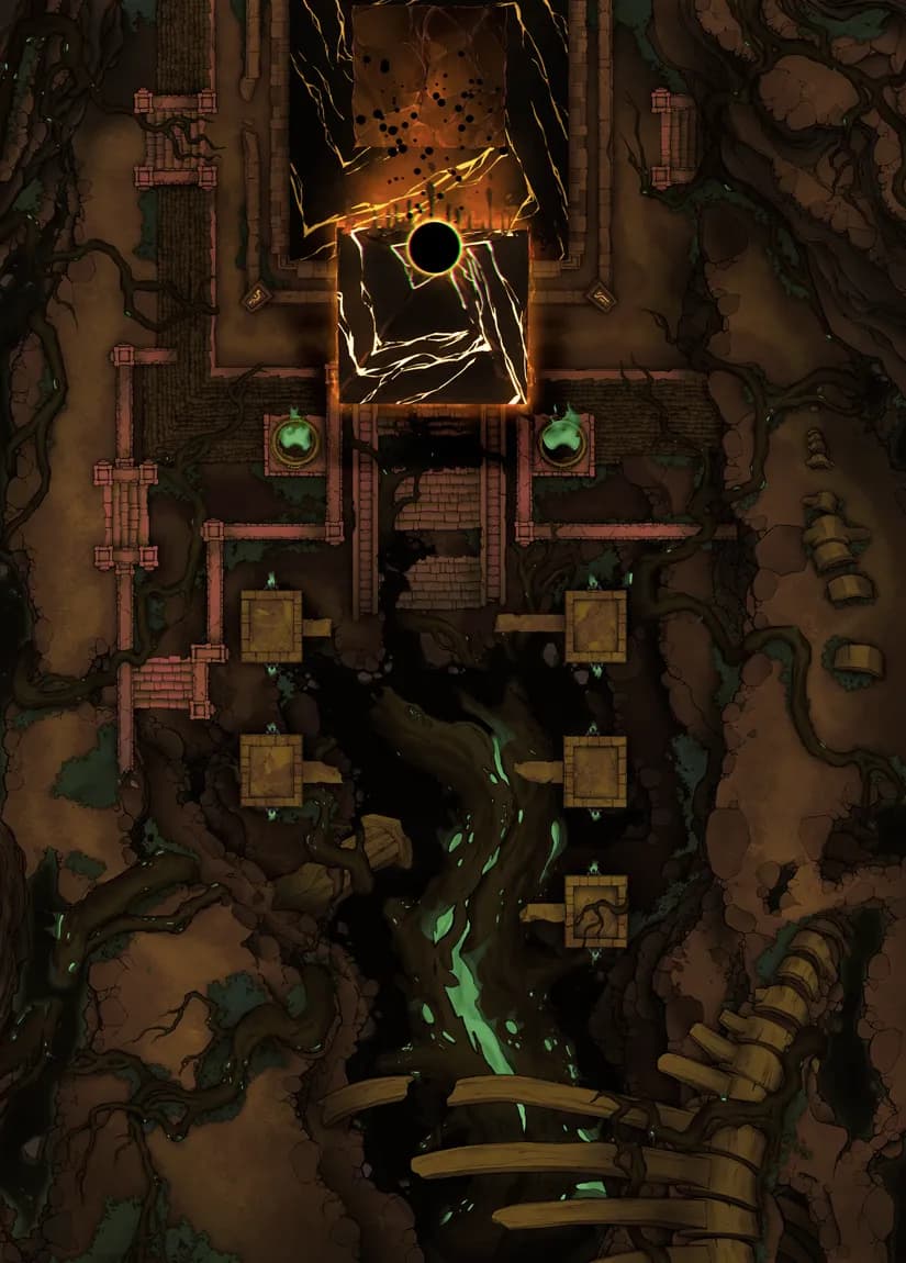 Shadowlands Pyramid map, Landing variant